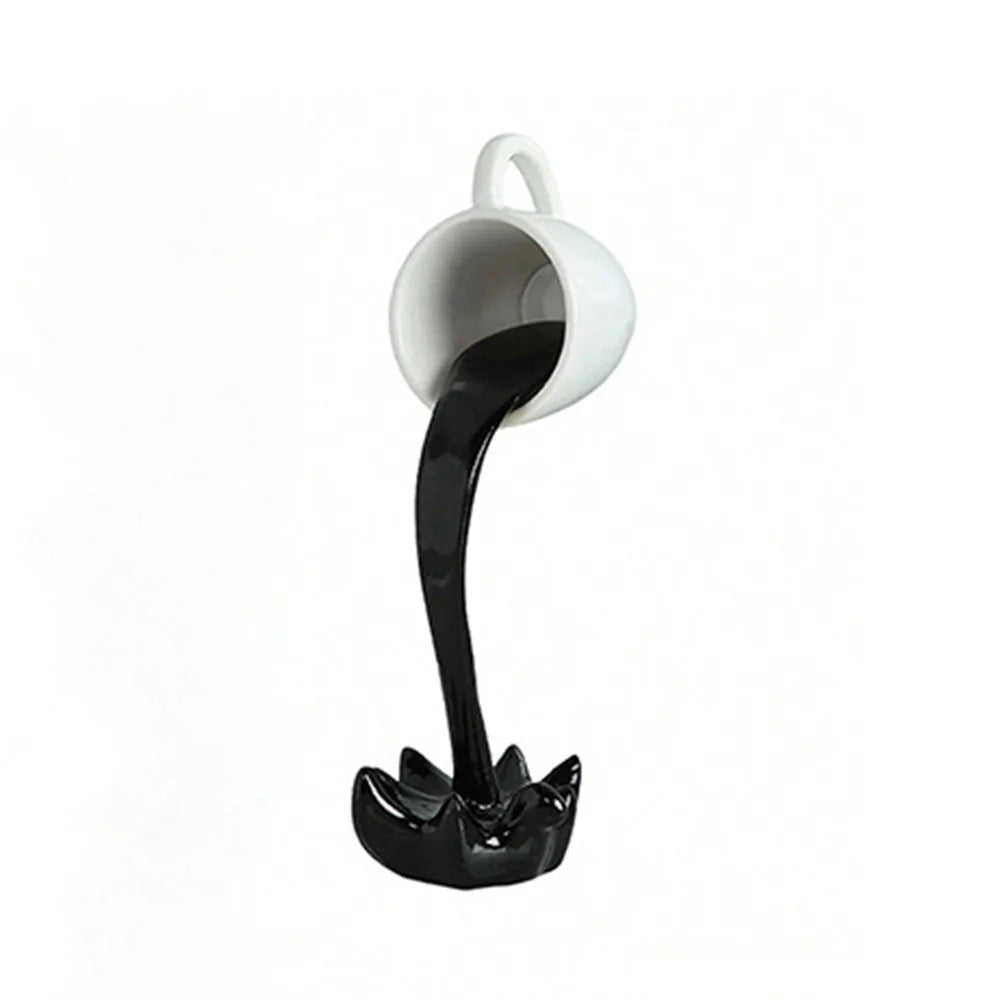 Escultura Decorativa de Café Flutuante em Resina
