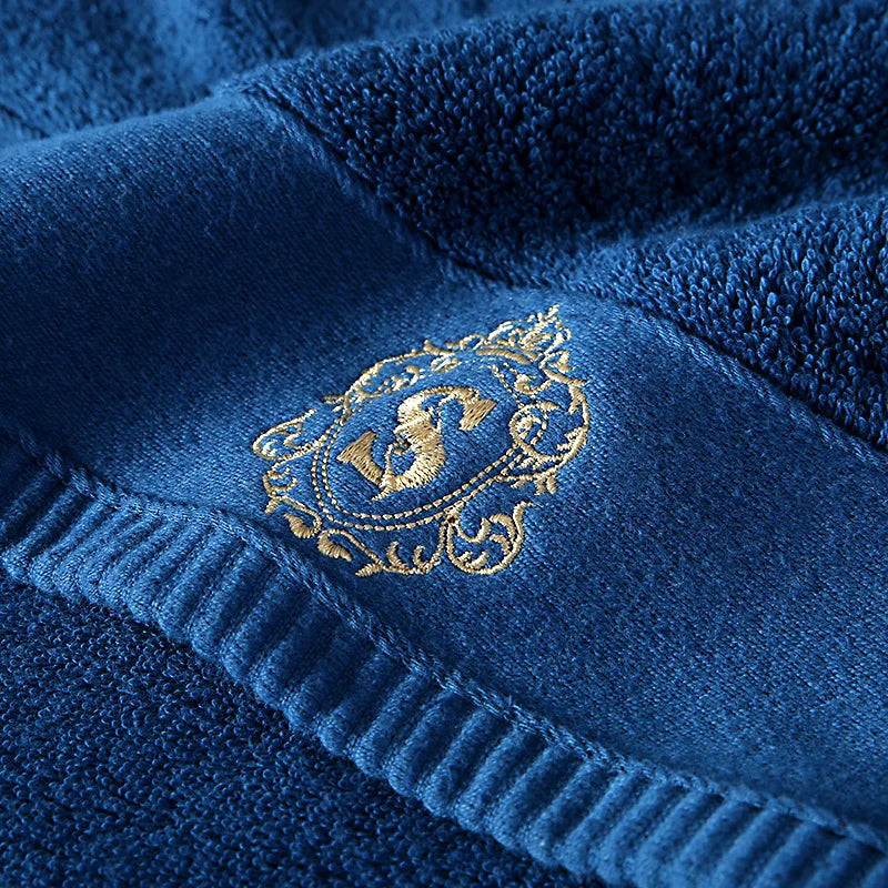 Toalha de Algodão Hotel de Luxo, Alta Qualidade, Toalhas de Banho Bordadas, Banheiro Sensação Suave, Chuveiro Altamente Absorvente, Multi-Color, 2Pcs