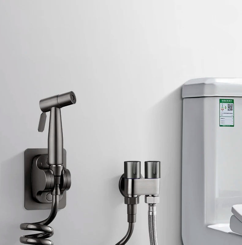 Aço inoxidável Handheld Toilet Bidé Faucet Pulverizador Set, Pulverizador Do Banheiro, Chuveiro Cabeça, Auto Limpeza, Sem Soco
