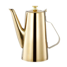 Luxuoso estilo europeu dourado cafeteira de aço inoxidável jarro de água chá da tarde café para hotel restaurante casa cozinha