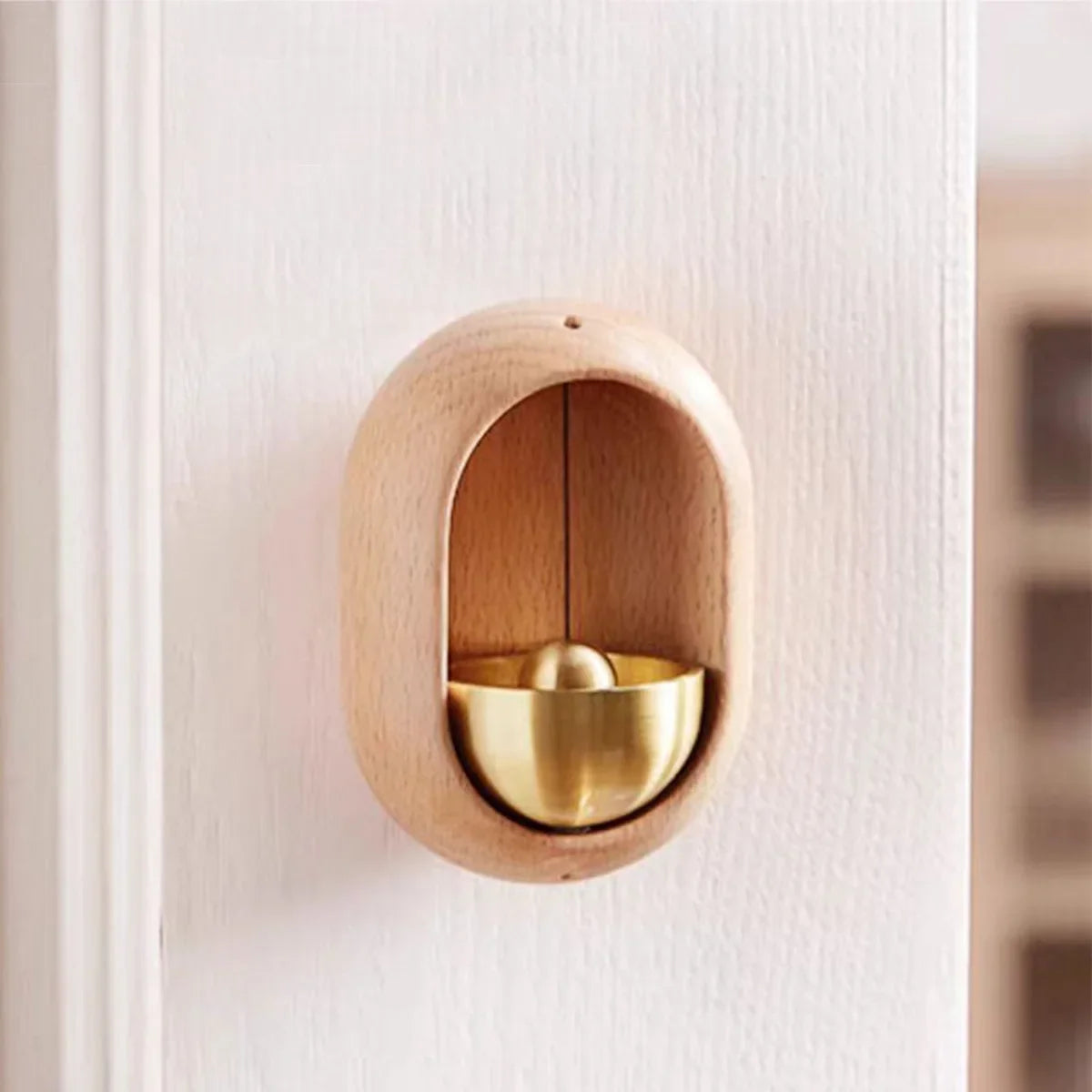 Sinos de vento de madeira sem fio campainha da porta entrada sino de vento decorativo para abertura de casa decorações penduradas