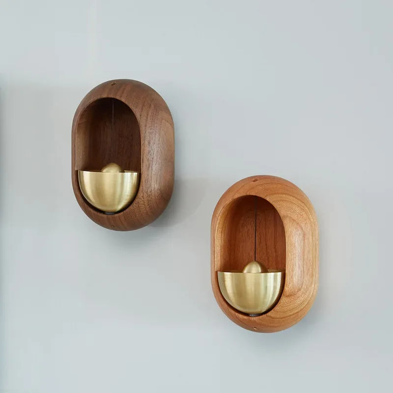 Sinos de vento de madeira sem fio campainha da porta entrada sino de vento decorativo para abertura de casa decorações penduradas