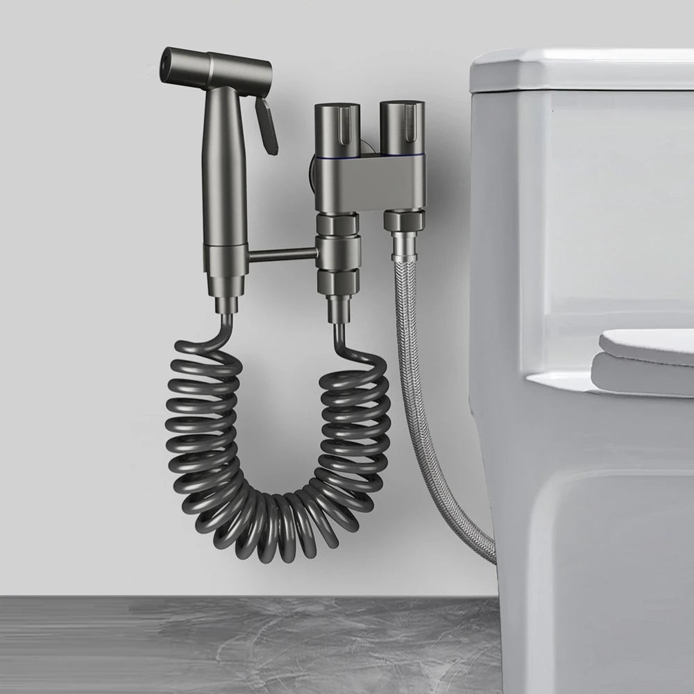 Aço inoxidável Handheld Toilet Bidé Faucet Pulverizador Set, Pulverizador Do Banheiro, Chuveiro Cabeça, Auto Limpeza, Sem Soco