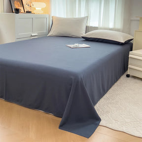 Conjunto de cama de tecido com escova de cor sólida, 2 lados, 4 peças, capa de edredom, fronha, lençol, colcha, único, queen, king size