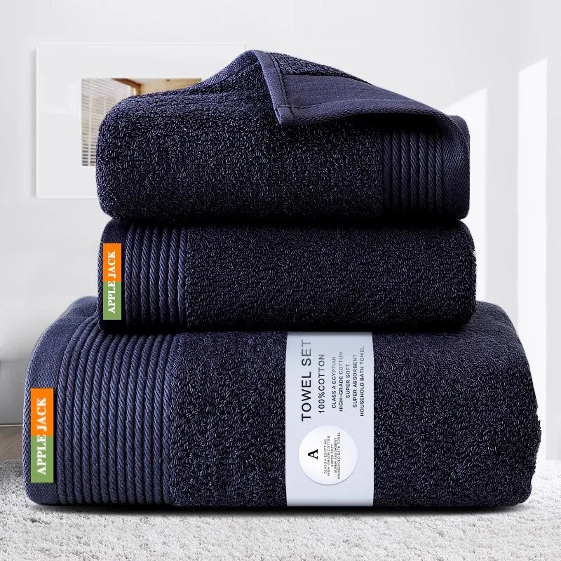 Super Absorvente Egípcio Algodão Conjunto De Toalha De Banho, Toalha De Rosto De Luxo, Secagem Rápida, Super Macio Pano De Esporte, 72x150, 3Pcs