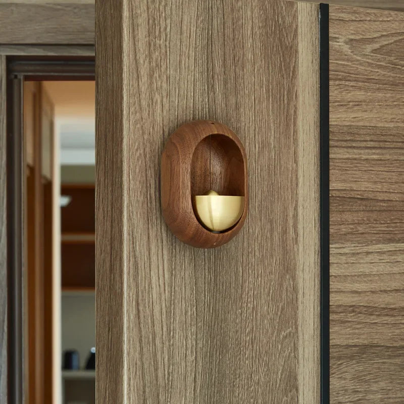 Sinos de vento de madeira sem fio campainha da porta entrada sino de vento decorativo para abertura de casa decorações penduradas