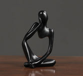 Estatueta Abstrata de Yoga - Elegância Nórdica para Decoração
