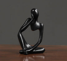 Estatueta Abstrata de Yoga - Elegância Nórdica para Decoração