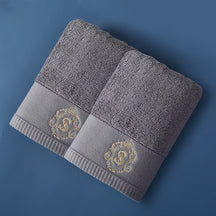 Toalha de Algodão Hotel de Luxo, Alta Qualidade, Toalhas de Banho Bordadas, Banheiro Sensação Suave, Chuveiro Altamente Absorvente, Multi-Color, 2Pcs