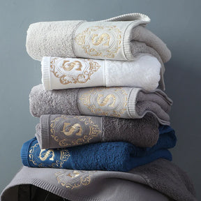 Toalha de Algodão Hotel de Luxo, Alta Qualidade, Toalhas de Banho Bordadas, Banheiro Sensação Suave, Chuveiro Altamente Absorvente, Multi-Color, 2Pcs