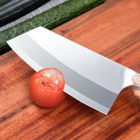 Aço inoxidável Carne Cleaver Slicing Faca, Laser Damasco Padrão, Cortar carne, Chef de cozinha, Faca de açougueiro, Cabo de madeira