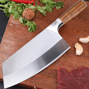 Aço inoxidável Carne Cleaver Slicing Faca, Laser Damasco Padrão, Cortar carne, Chef de cozinha, Faca de açougueiro, Cabo de madeira
