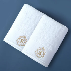 Toalha de Algodão Hotel de Luxo, Alta Qualidade, Toalhas de Banho Bordadas, Banheiro Sensação Suave, Chuveiro Altamente Absorvente, Multi-Color, 2Pcs
