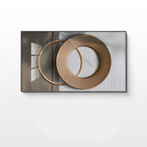 Moderno de luxo lua pintura da lona arte da parede abstrata geometria ouro cartazes e cópias para sala estar decoração casa sem moldura