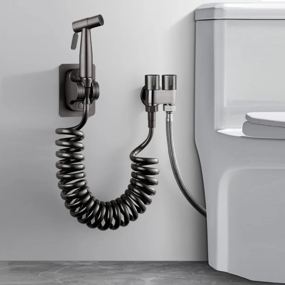 Aço inoxidável Handheld Toilet Bidé Faucet Pulverizador Set, Pulverizador Do Banheiro, Chuveiro Cabeça, Auto Limpeza, Sem Soco