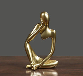 Estatueta Abstrata de Yoga - Elegância Nórdica para Decoração