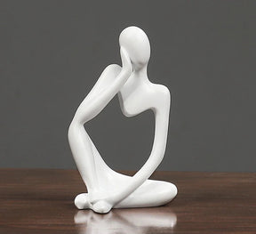 Estatueta Abstrata de Yoga - Elegância Nórdica para Decoração