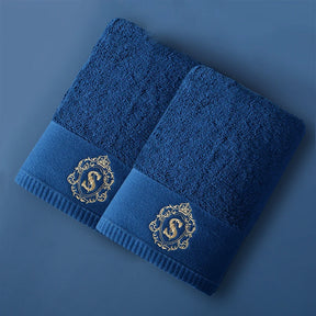 Toalha de Algodão Hotel de Luxo, Alta Qualidade, Toalhas de Banho Bordadas, Banheiro Sensação Suave, Chuveiro Altamente Absorvente, Multi-Color, 2Pcs
