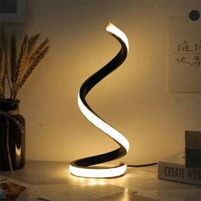 Luminária de Mesa Espiral LED Minimalista Moderna