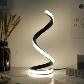 Luminária de Mesa Espiral LED Minimalista Moderna