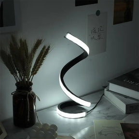 Luminária de Mesa Espiral LED Minimalista Moderna